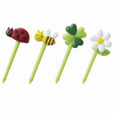 Lady Bugs & Bees Food Picks