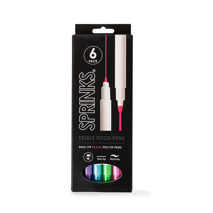 Sprinks Edible Pens - Double Sided 6 Pack - PASTEL Colours