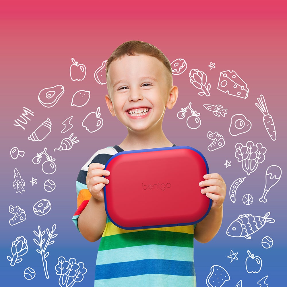 Bentgo Kids CHILL Lunch Box - Red/Royal