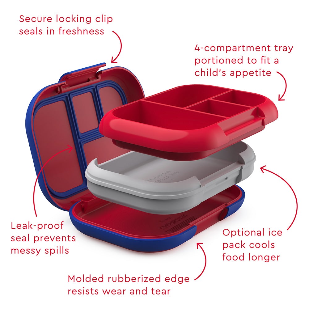 Bentgo Kids CHILL Lunch Box - Red/Royal