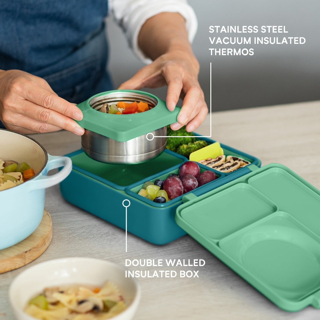 OmieBox Hot & Cold Lunch Box V2 - Meadow