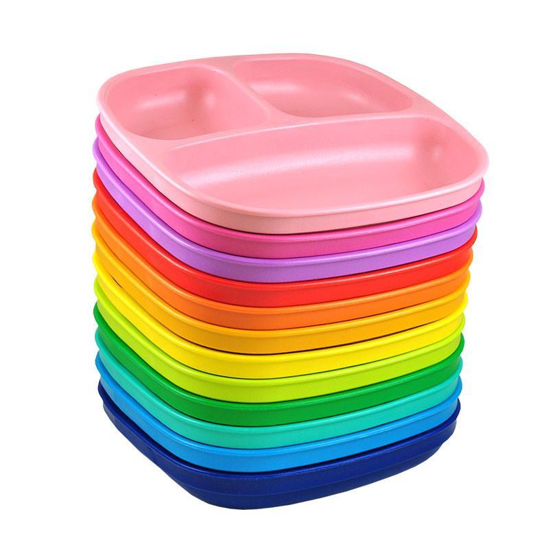Re-Play Divided Plate Set - 12 Colour Rainbow