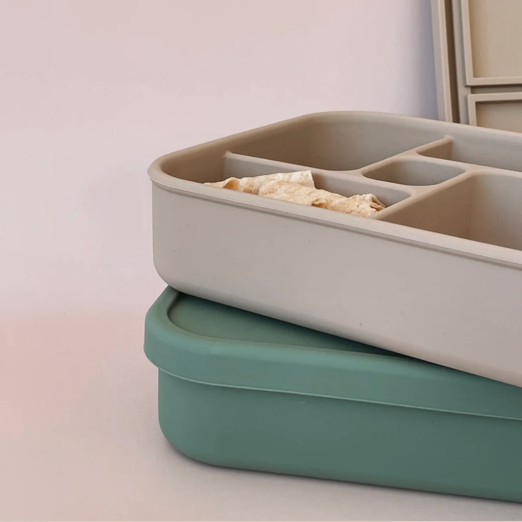 Silicone Bento Lunch Box - Natural