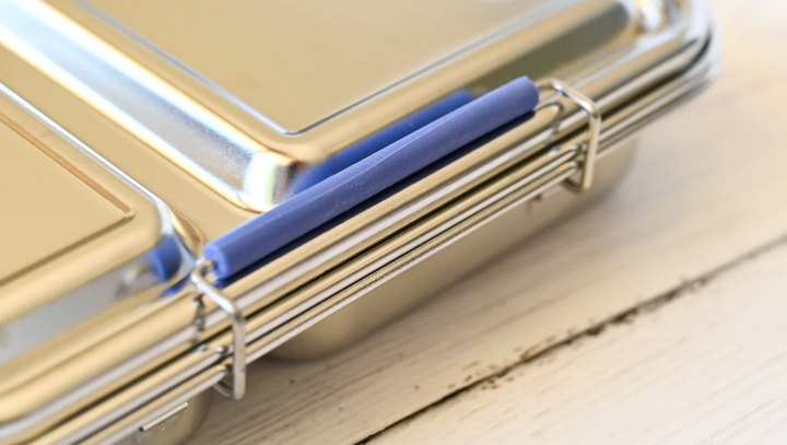 Nudie Rudie Lunch Box Stainless Steel TWIN Bento Box & Pots - Indigo