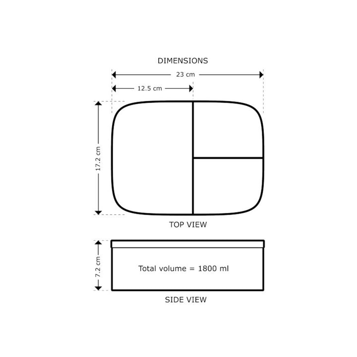 Sustain-A-Bento Trio Stainless Steel Lunch Box