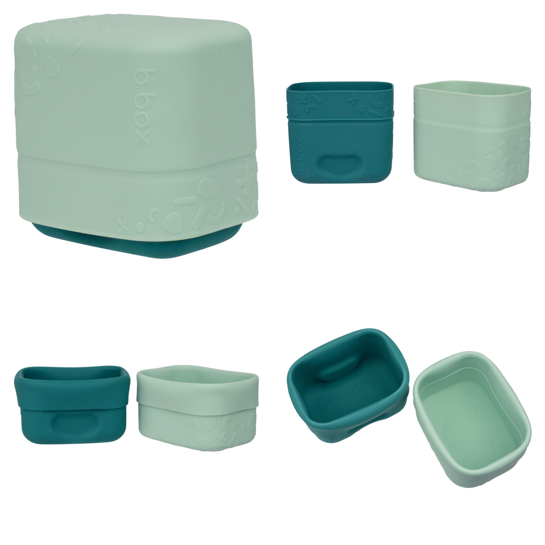 b.box Silicone Snack Cups - Forest