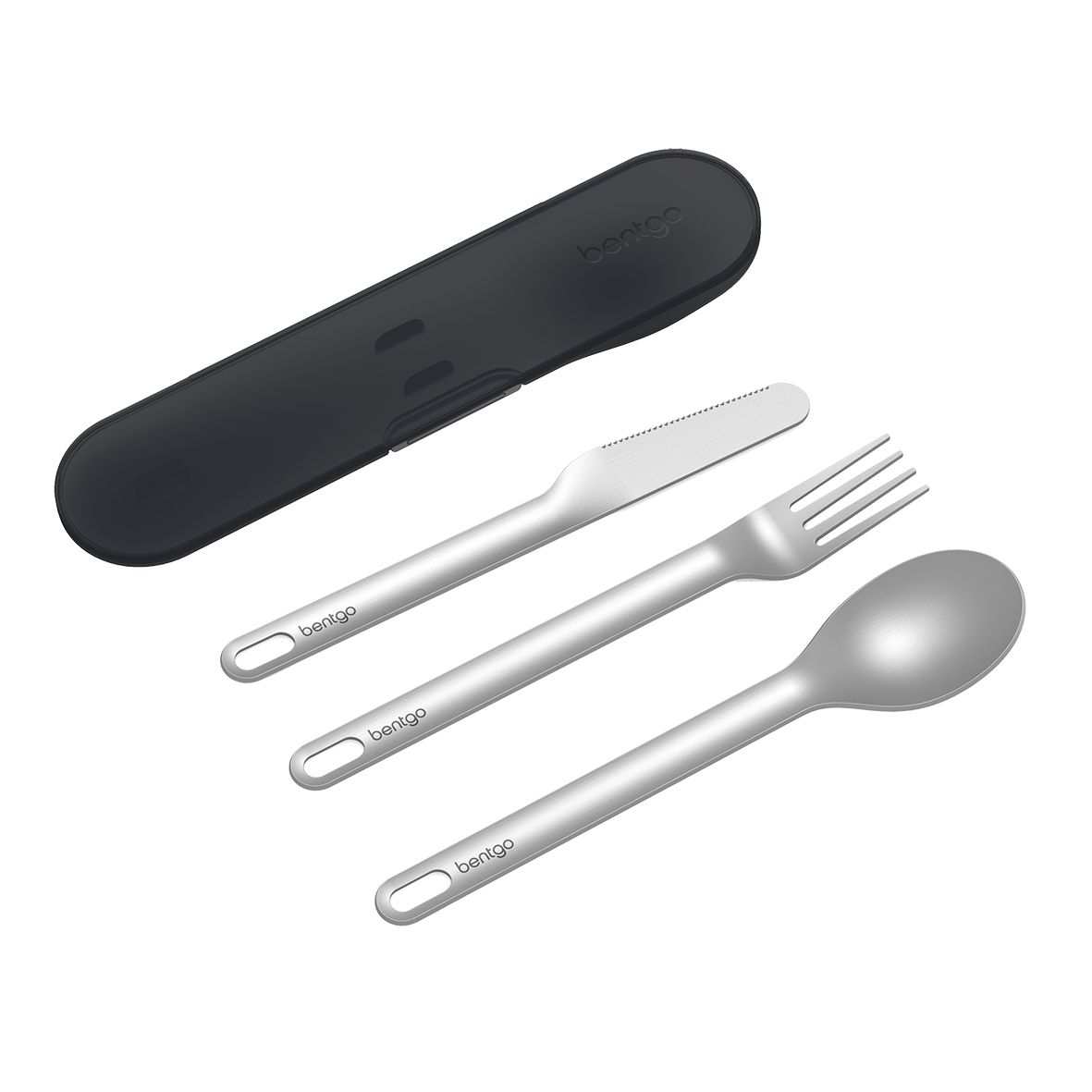 Bentgo Stainless Steel Travel Utensil Set - Black I The Bento Buzz