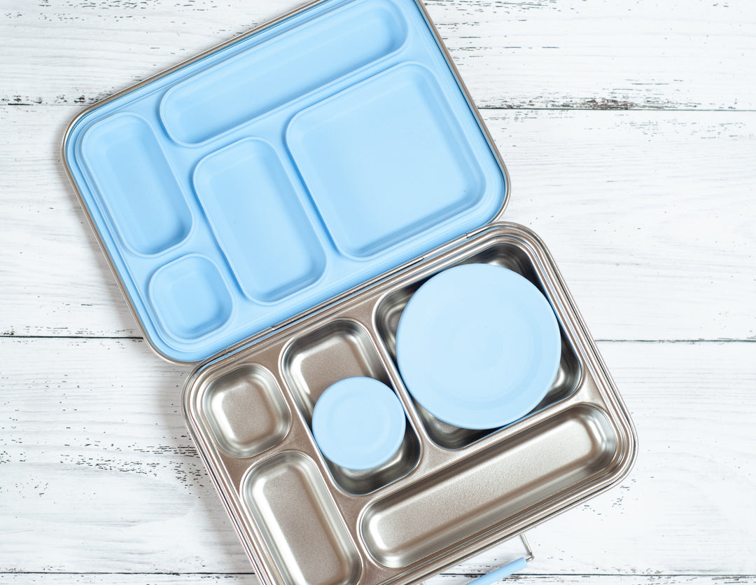 Nudie Rudie Lunch Box Stainless Steel Bento Box & Pots - Blue