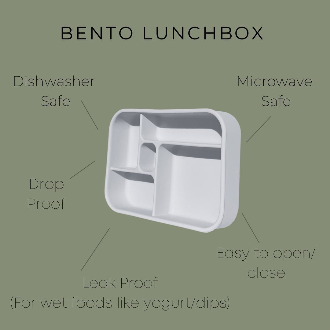 Silicone Bento Lunch Box - Natural