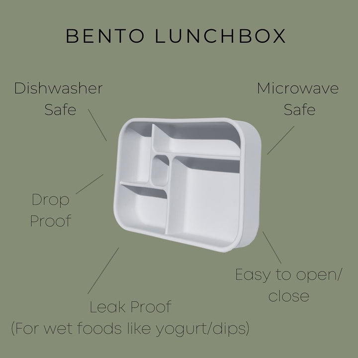 Silicone Bento Lunch Box - Natural