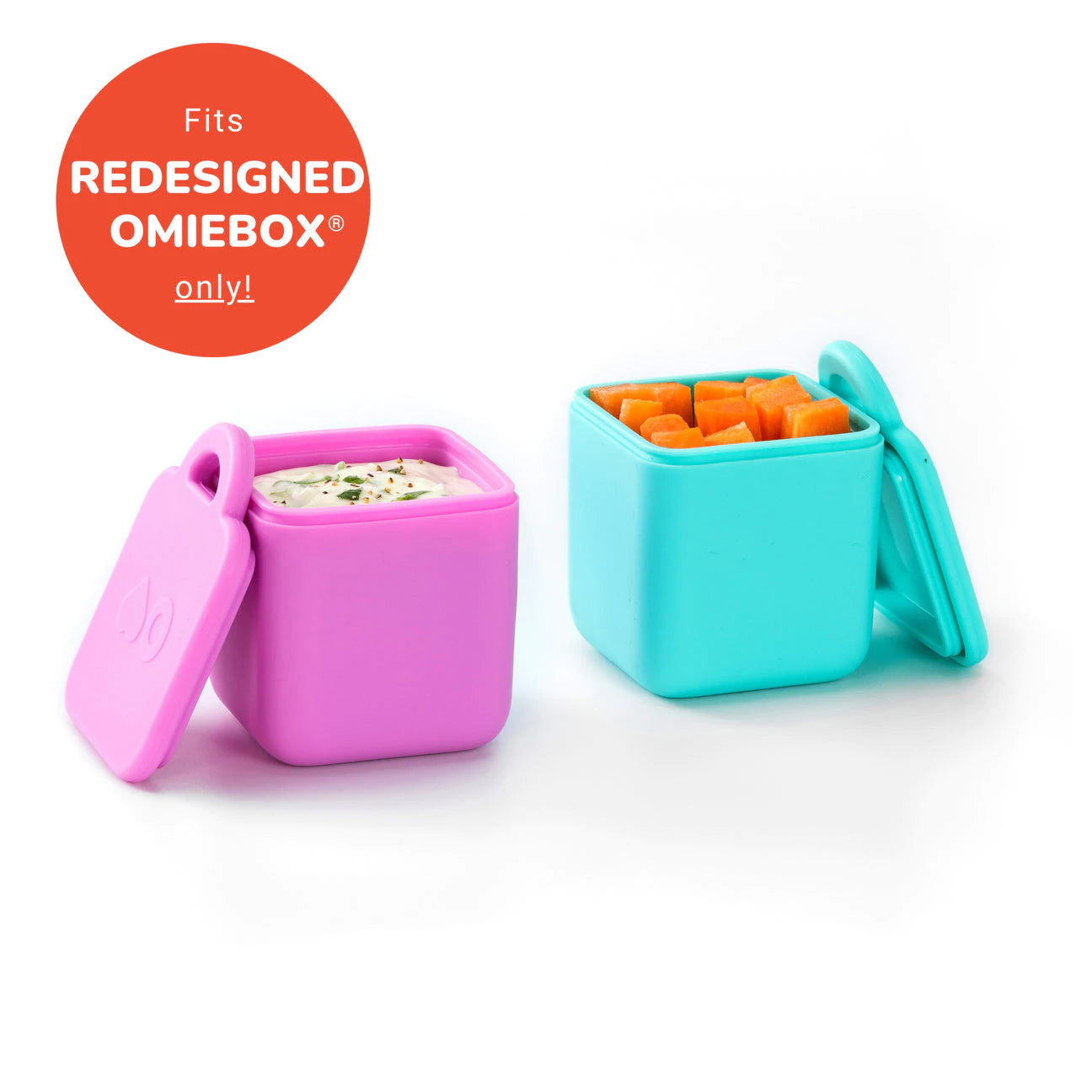 OmieDIP Silicone Dip Containers - Pink & Teal – The Bento Buzz