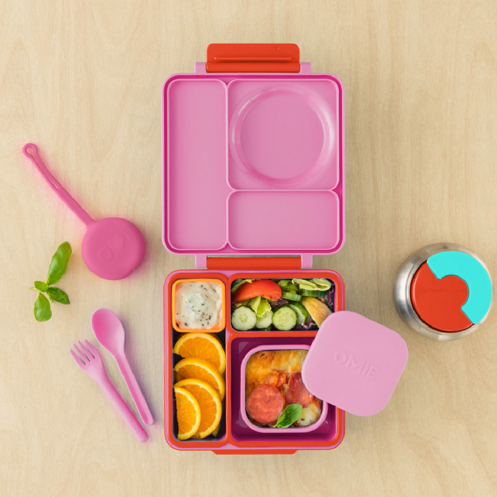 OmieBox OmieSnack Silicone Snack Box - Pink