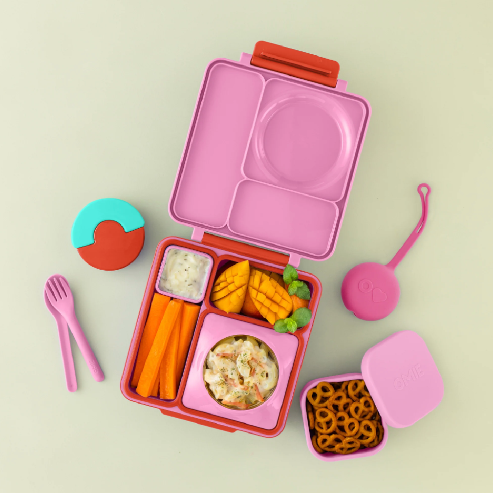 OmieBox OmieSnack Silicone Snack Box - Pink