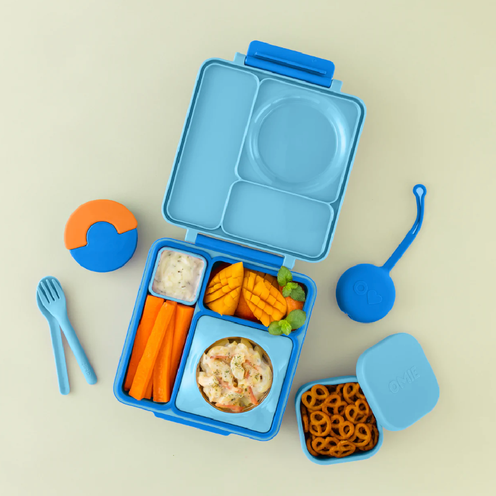 OmieBox OmieSnack Silicone Snack Box - Blue