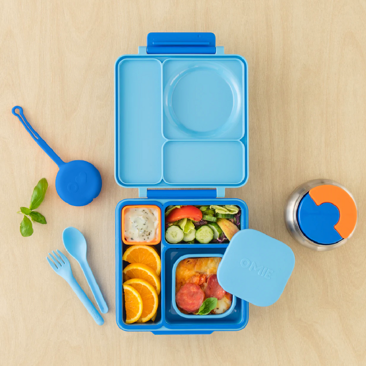 OmieBox OmieSnack Silicone Snack Box - Blue