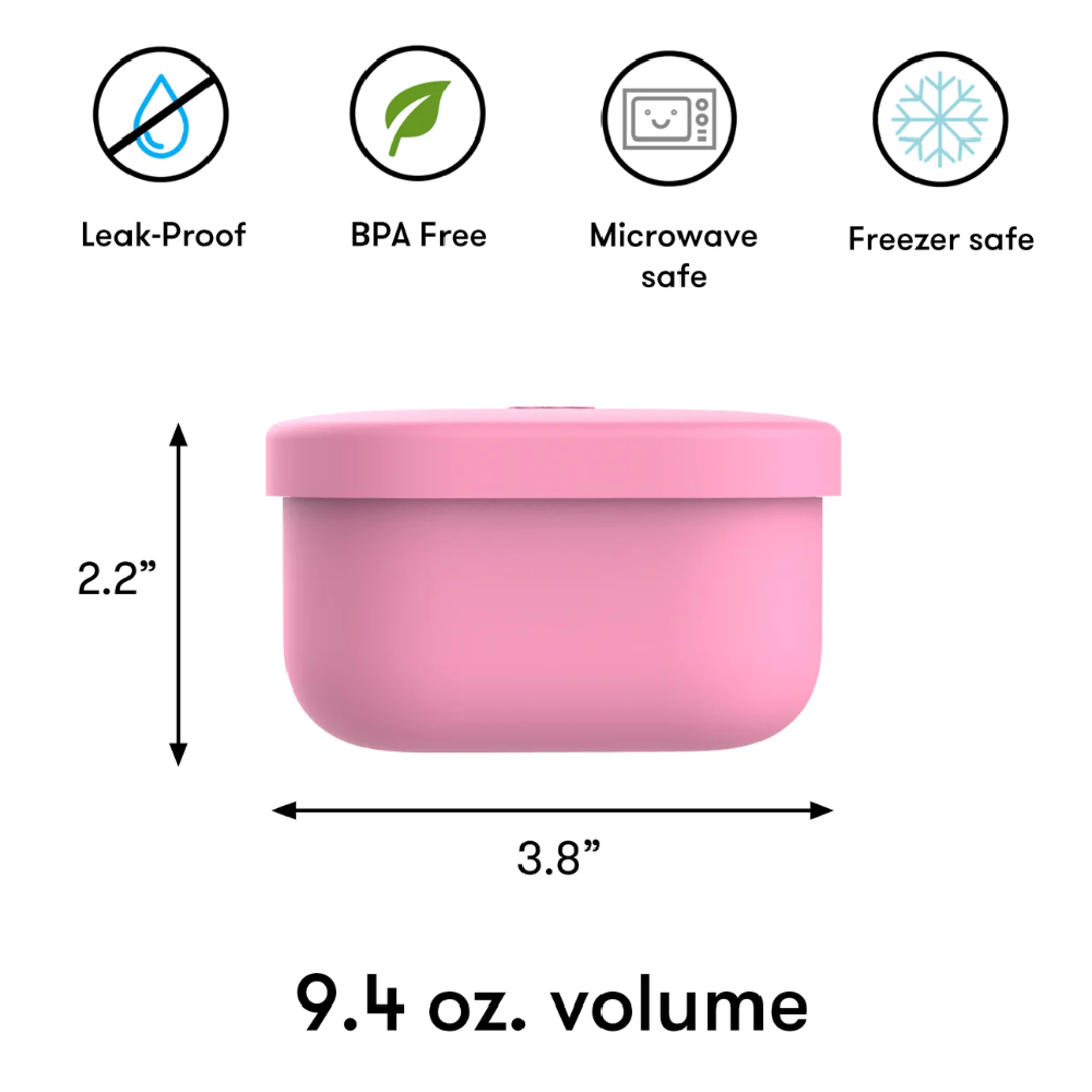 OmieBox OmieSnack Silicone Snack Box - Pink