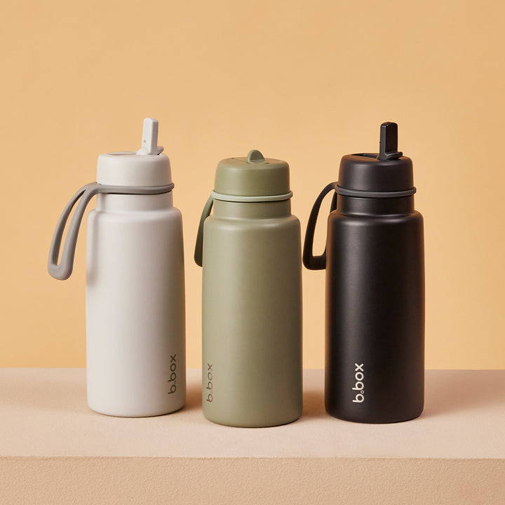 b.box 1L Insulated Flip Top Drink Bottle - Olive