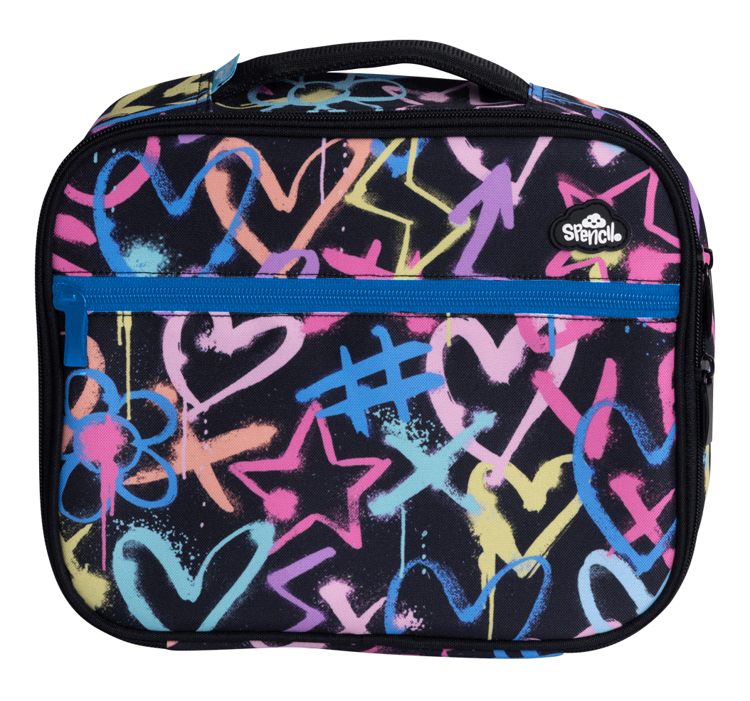 Spencil BIG Cooler Lunch Bag + Chill Pack - Hearts & Crosses