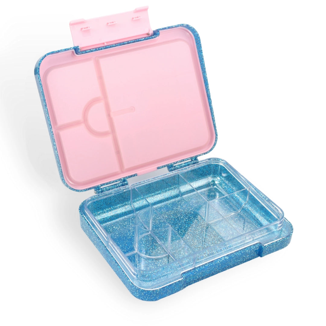 Mum Made Yum Large Bento Lunch Box - Blue Sparkle