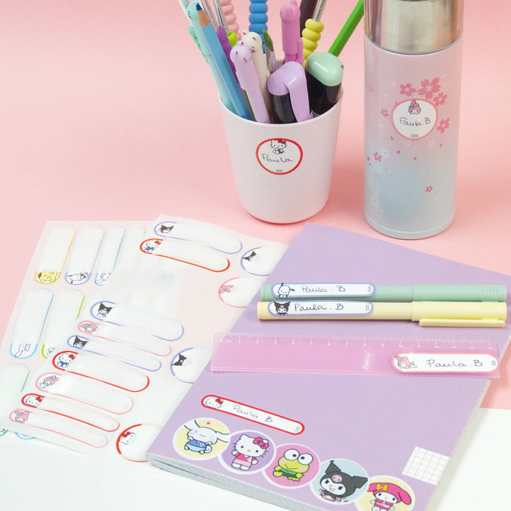 Hello Kitty & Friends Self-Laminating Labels for Objects (36 Pack)