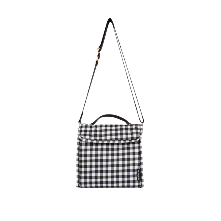 MontiiCo Insulated Lunch Carrier - Black Gingham