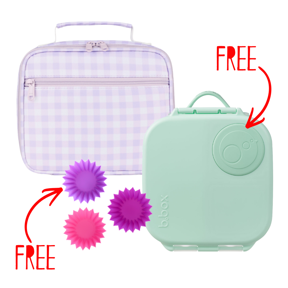 Kinnder b.box Lunch Bundle - Lilac Gingham