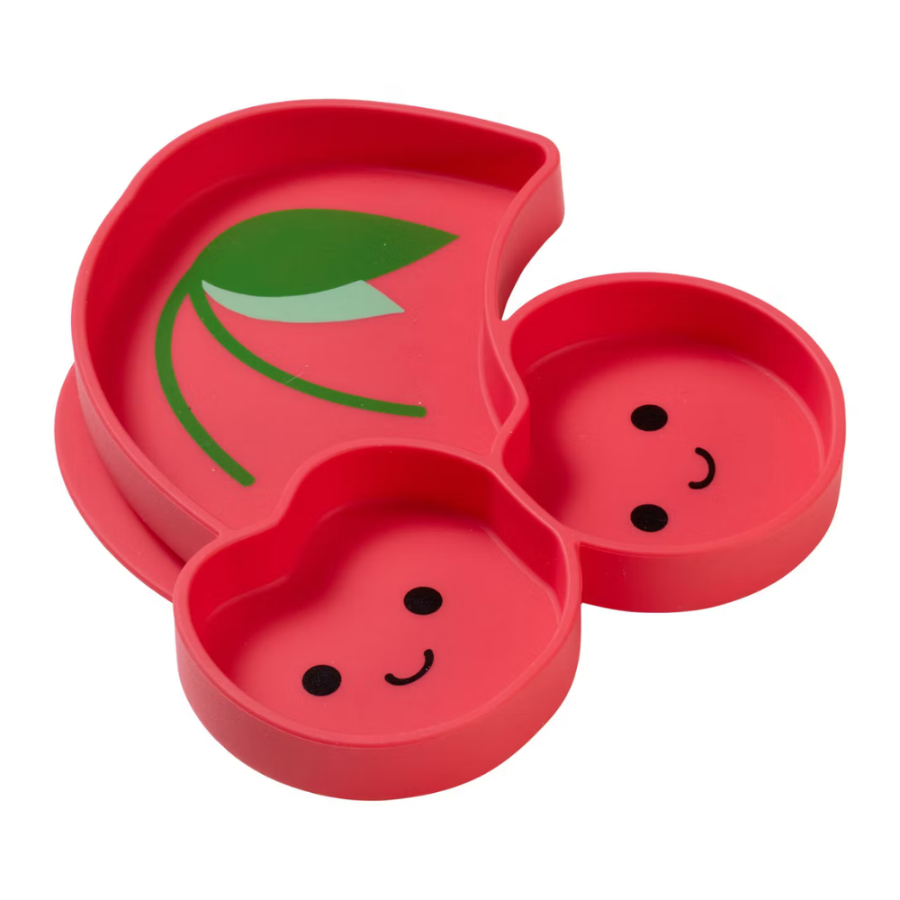 Melii Silicone Suction Plate - Cherries