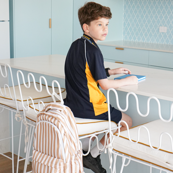 Kinnder Campus School Backpack - Mustard Stripe