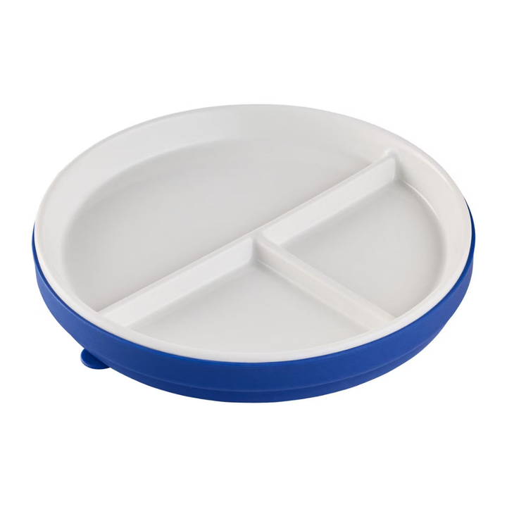 Melii Ceramic Divided Plate with Silicone Sleeve - Blue