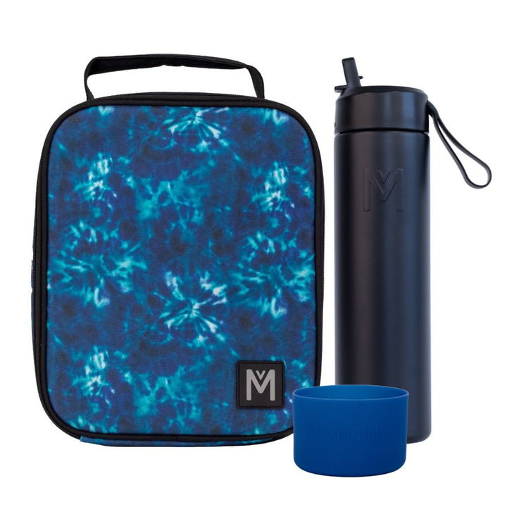 MontiiCo Large Lunch Bag & Sipper Bottle Bundle - Bonus Bumper! - Nova