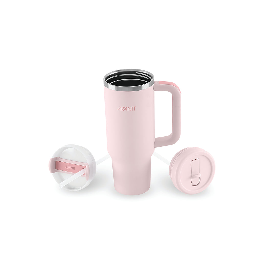 Avanti HydroQuench Insulated Tumbler with Two Lids - Blush Pink