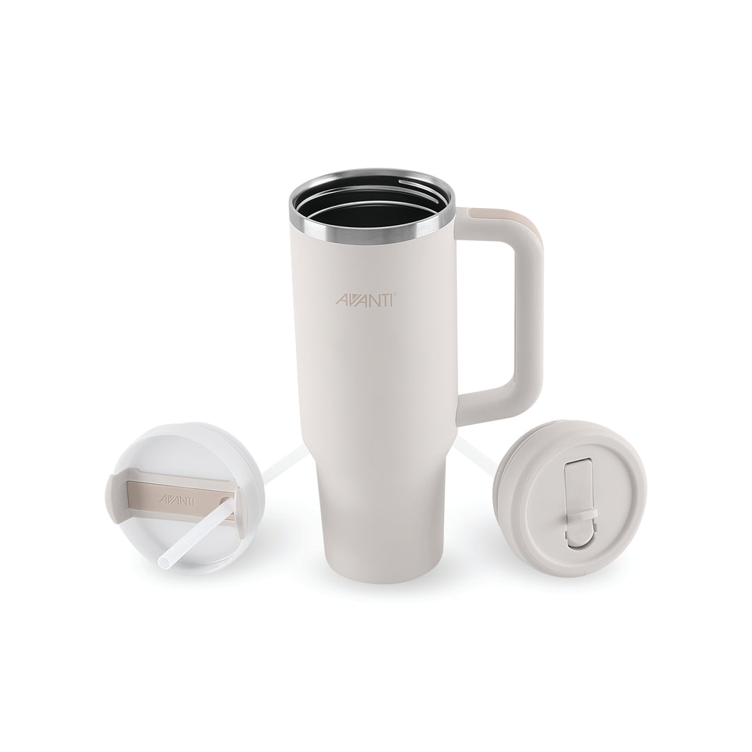 Avanti HydroQuench Insulated Tumbler with Two Lids - Sand Dune