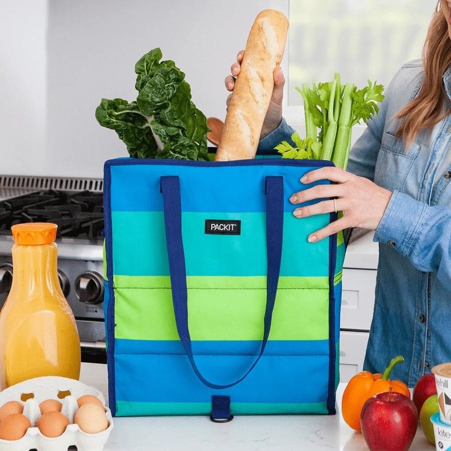 PackIt Freezable Grocery Bag - Fresh Stripe