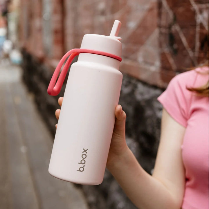 b.box 1L Insulated Flip Top Drink Bottle - Pink Paradise