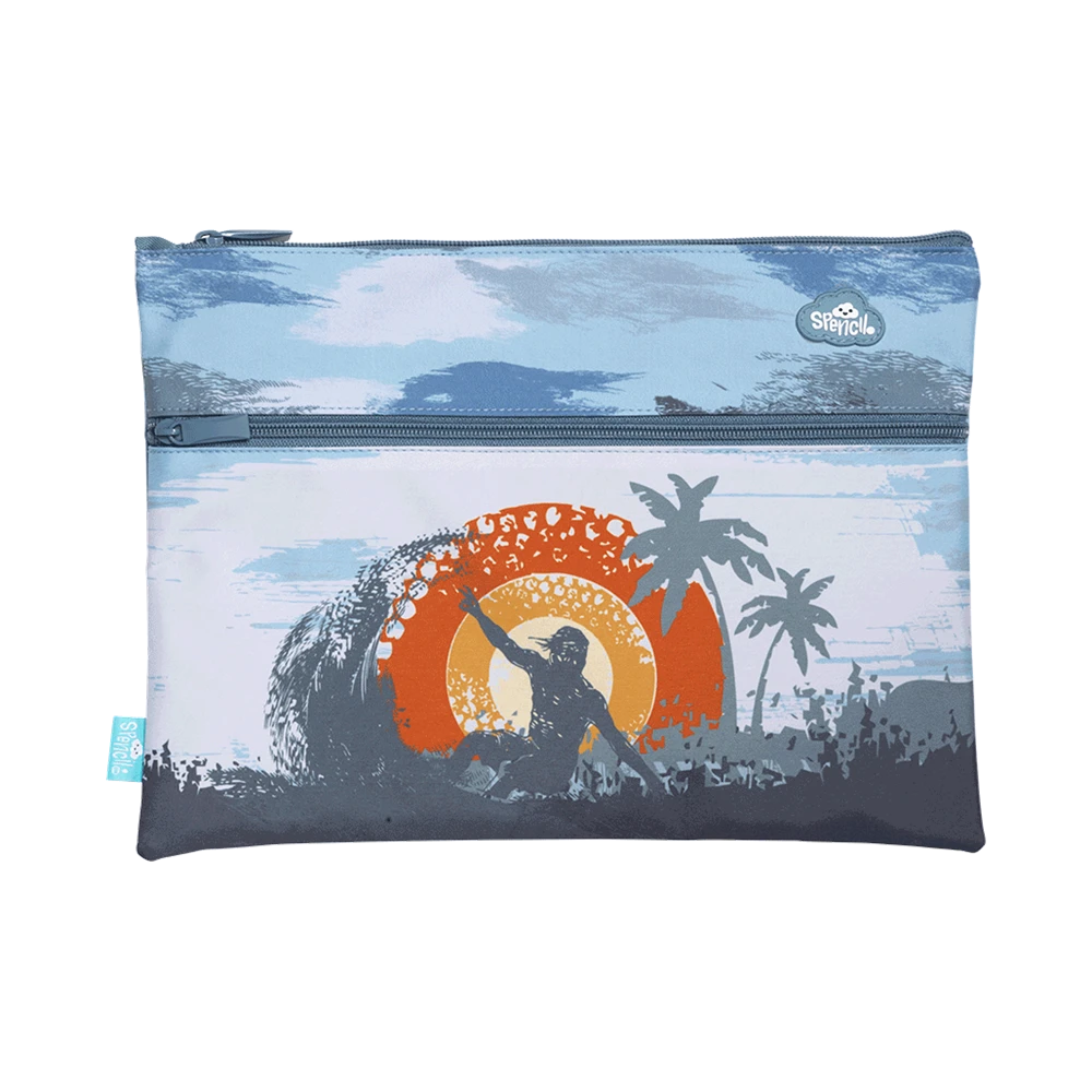 Spencil A4 Twin Zip Pencil Case - Island Vibes