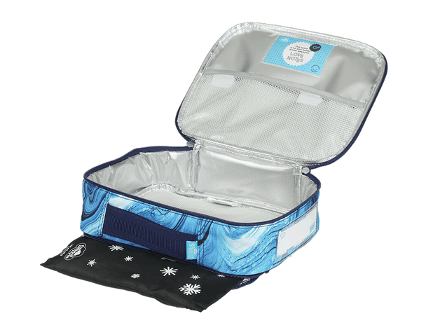 Spencil BIG Cooler Lunch Bag + Chill Pack - Ocean Marble