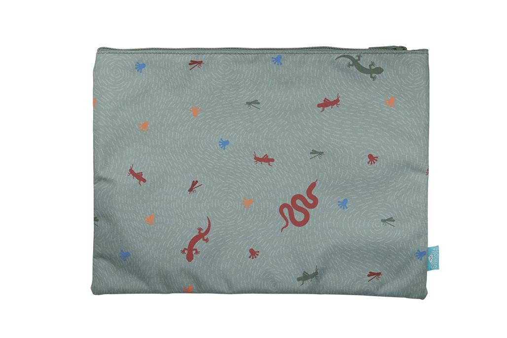 Spencil A4 Twin Zip Pencil Case - Quirky Chameleon