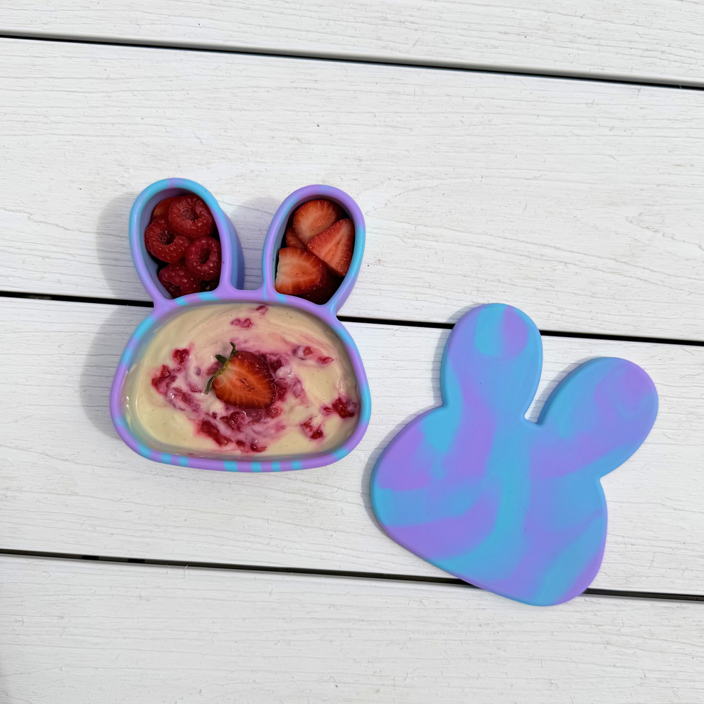 PRE-ORDER The Zero Waste People Silicone Bunny Container - Grape Swirl