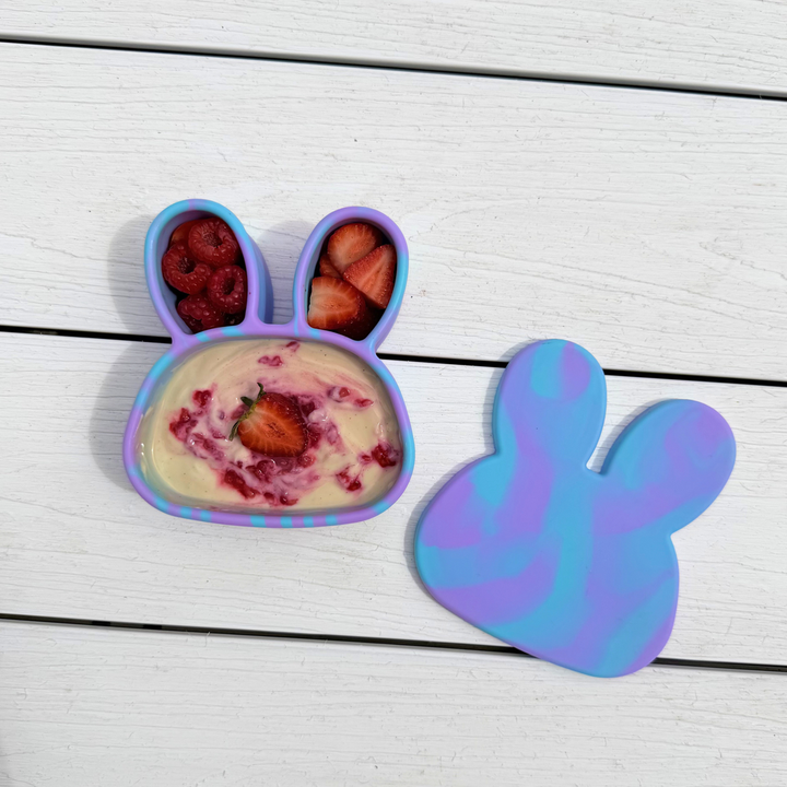 PRE-ORDER The Zero Waste People Silicone Bunny Container - Grape Swirl