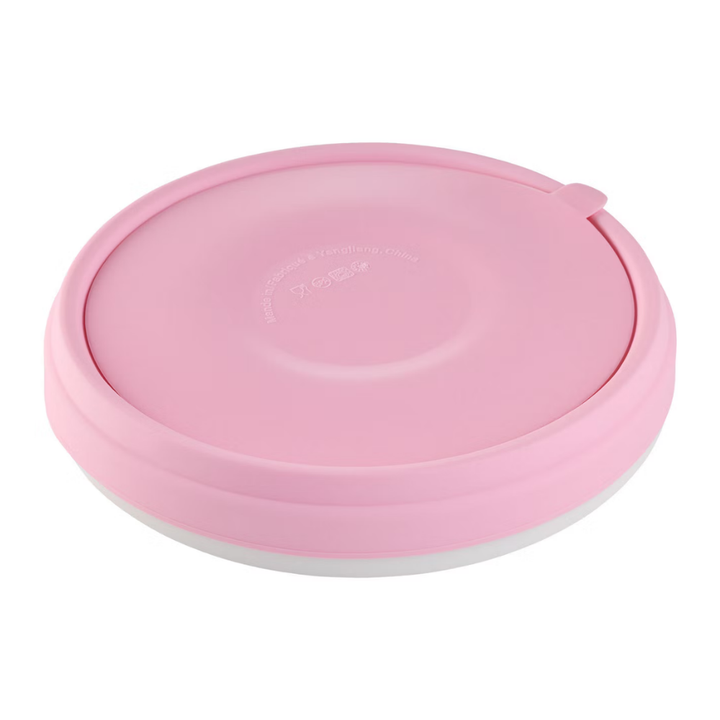 Melii Ceramic Divided Plate with Silicone Sleeve - Pink