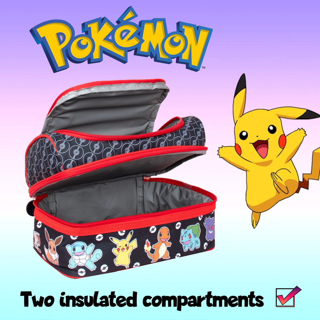 Dual Compartment Insulated Lunch Bag - Pokemon