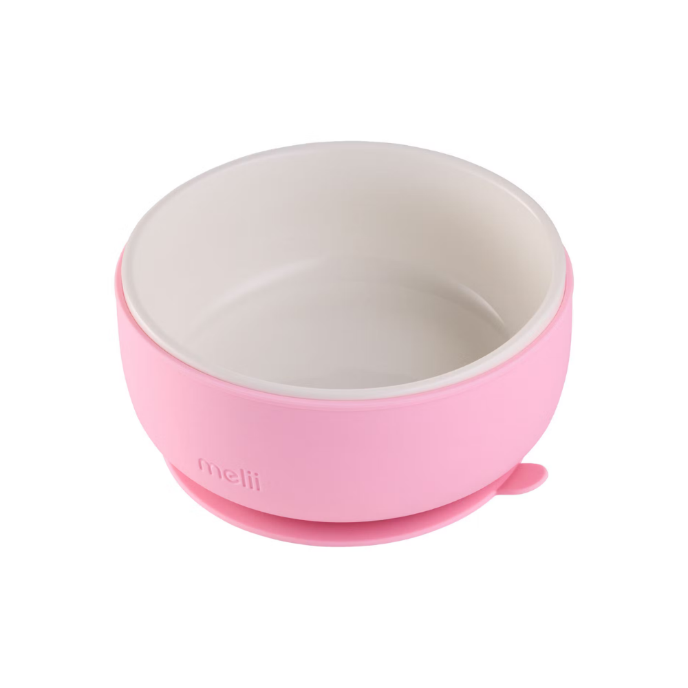 Melii Ceramic Bowl with Silicone Sleeve - Pink