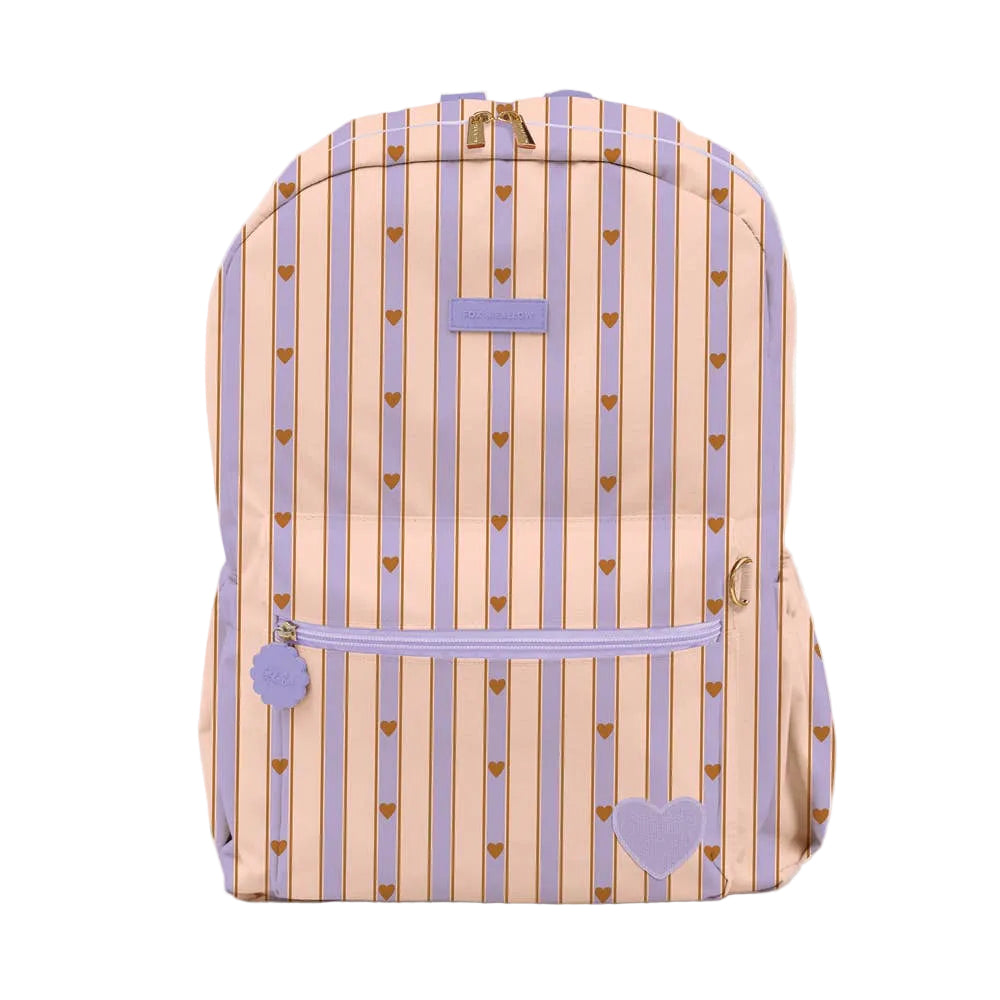 PRE-ORDER - Fox & Fallow Campus Backpack + Large Insulated Lunch Bag Bundle - Lilac Stripe