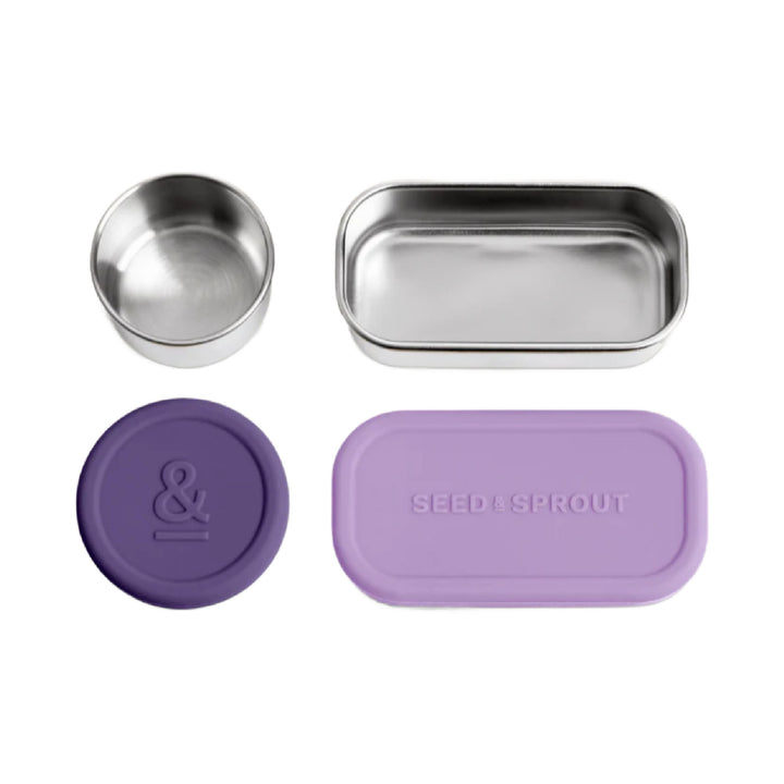 Seed & Sprout Leak-Proof 2 Pot Set - Plum