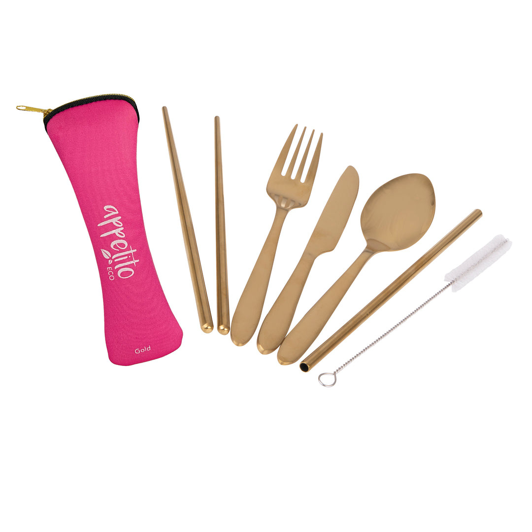 Appetito 6pc Stainless Steel Cutlery Set - Assorted Colours
