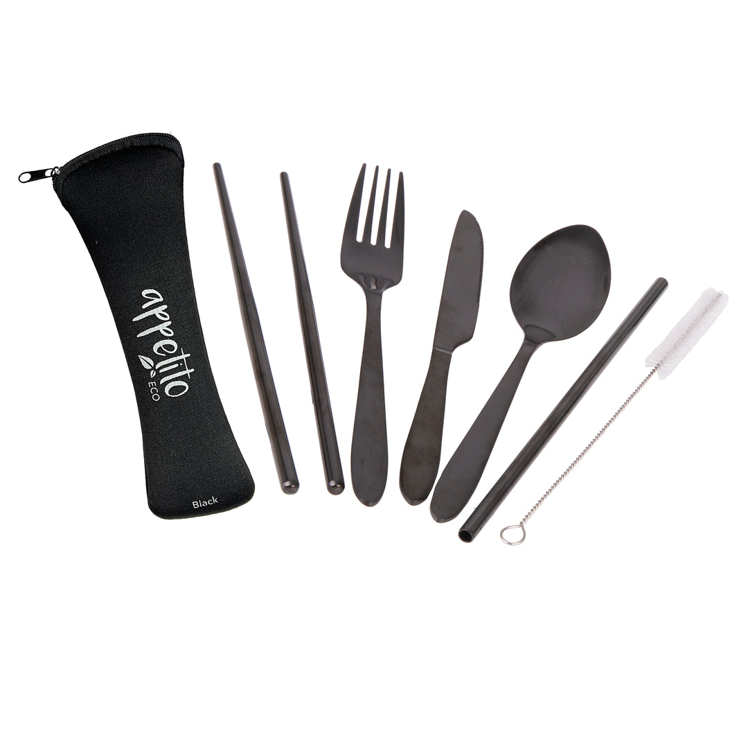 Appetito 6pc Stainless Steel Cutlery Set - Assorted Colours