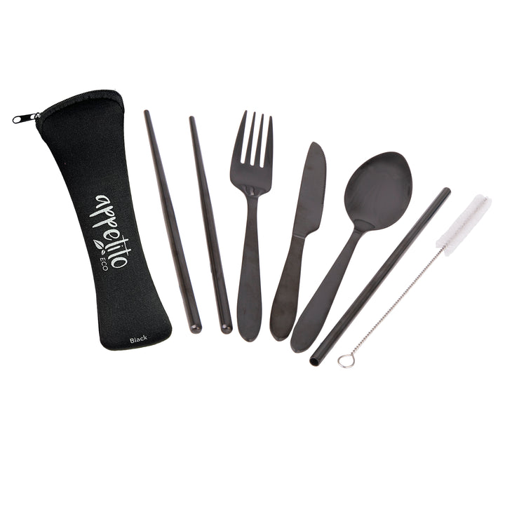 Appetito 6pc Stainless Steel Cutlery Set - Assorted Colours