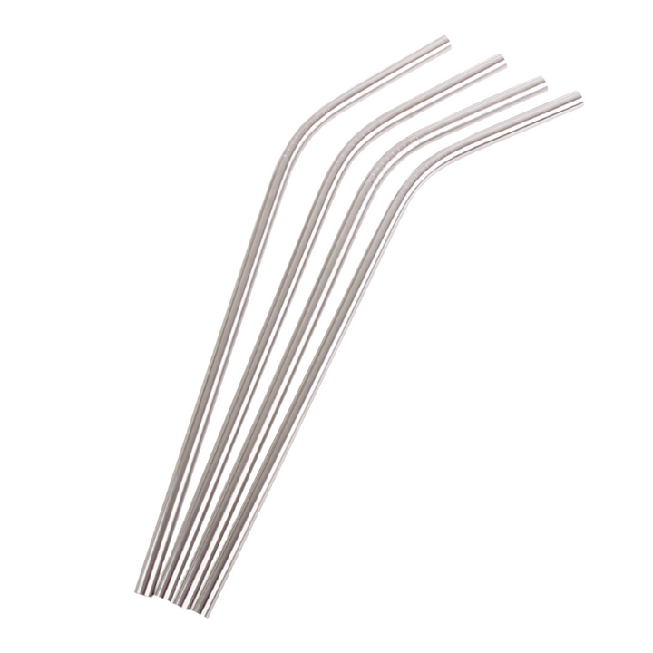 Appetito Individual Stainless Steel Drinking Straw - Bent