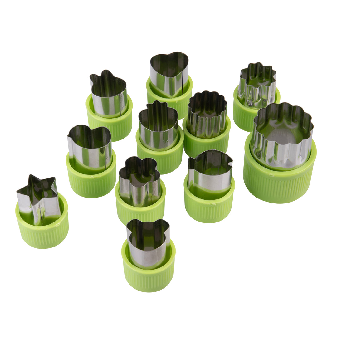 Appetito Fruit & Veg Cutter 12pc Set - Green