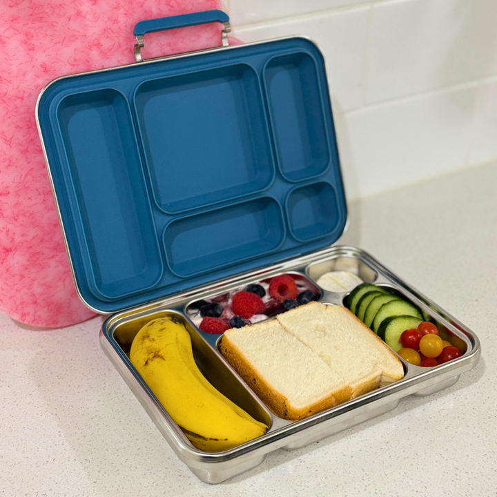 EverBento Classic Stainless Steel & Silicone Bento 3pk Bundle - Bluebell Blue